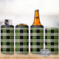 Aloha Hawaii Pakalana Pikake Lei 4 in 1 Can Cooler Tumbler Palaka Inspired Hawaiian-plaid Black LT14 - Polynesian Pride