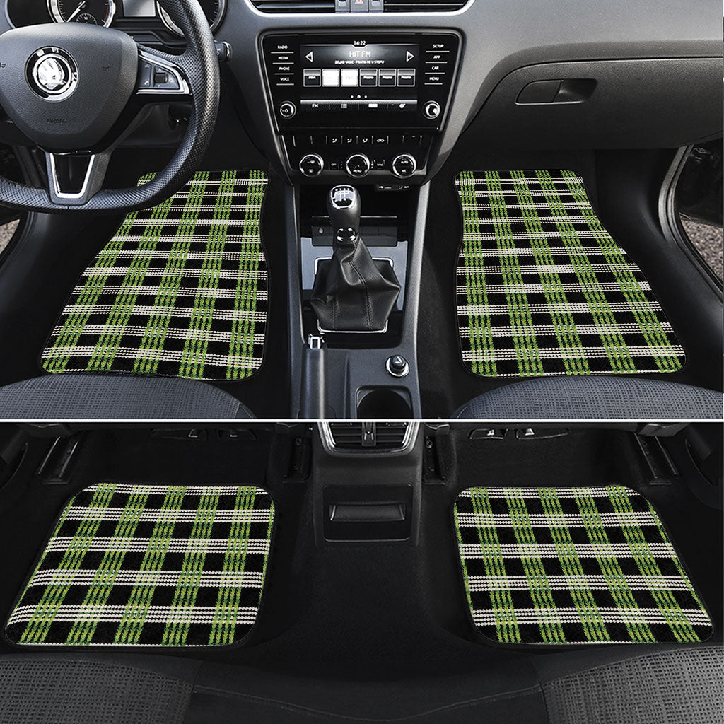 Aloha Hawaii Pakalana Pikake Lei Car Mats Palaka Inspired Hawaiian-plaid Black LT14 Set 4pcs Black - Polynesian Pride
