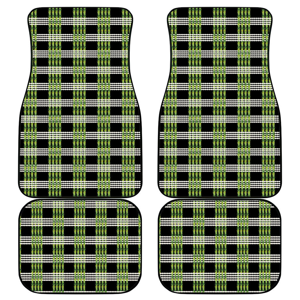 Aloha Hawaii Pakalana Pikake Lei Car Mats Palaka Inspired Hawaiian-plaid Black LT14 - Polynesian Pride