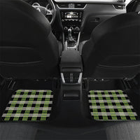 Aloha Hawaii Pakalana Pikake Lei Car Mats Palaka Inspired Hawaiian-plaid Black LT14 Set 2pcs - Back Black - Polynesian Pride