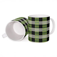 Aloha Hawaii Pakalana Pikake Lei Ceramic Mug Palaka Inspired Hawaiian-plaid Black LT14 - Polynesian Pride