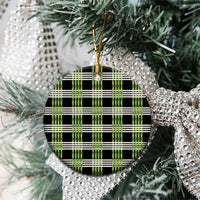 Aloha Hawaii Pakalana Pikake Lei Ceramic Ornament Palaka Inspired Hawaiian-plaid Black LT14 - Polynesian Pride