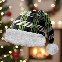 Aloha Hawaii Pakalana Pikake Lei Christmas Santa Hat Palaka Inspired Hawaiian-plaid Black LT14 With Fur Black - Polynesian Pride