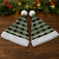 Aloha Hawaii Pakalana Pikake Lei Christmas Santa Hat Palaka Inspired Hawaiian-plaid Black LT14 - Polynesian Pride