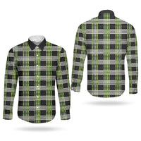 Aloha Hawaii Pakalana Pikake Lei Couples Matching Puletasi and Long Sleeve Button Shirt Palaka Inspired Hawaiian-plaid Black LT14 - Polynesian Pride