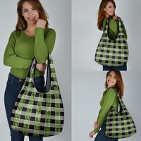 Aloha Hawaii Pakalana Pikake Lei Grocery Bag Palaka Inspired Hawaiian-plaid Black LT14 - Polynesian Pride
