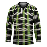 Aloha Hawaii Pakalana Pikake Lei Hockey Jersey Palaka Inspired Hawaiian-plaid Black LT14 Unisex Black - Polynesian Pride