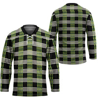 Aloha Hawaii Pakalana Pikake Lei Hockey Jersey Palaka Inspired Hawaiian-plaid Black LT14 - Polynesian Pride