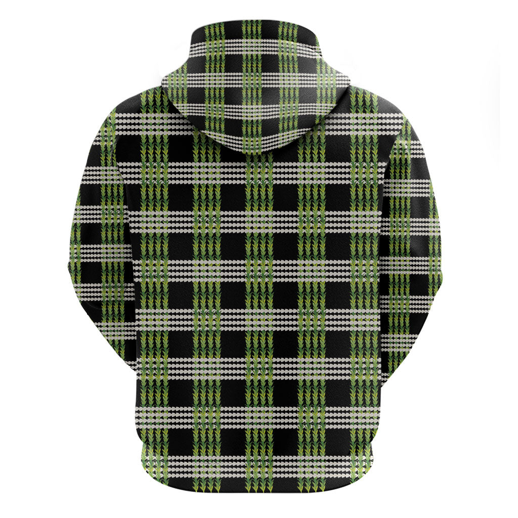 Aloha Hawaii Pakalana Pikake Lei Hoodie Palaka Inspired Hawaiian-plaid Black LT14 - Polynesian Pride