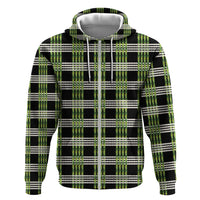 Aloha Hawaii Pakalana Pikake Lei Hoodie Palaka Inspired Hawaiian-plaid Black LT14 Zip Hoodie Black - Polynesian Pride