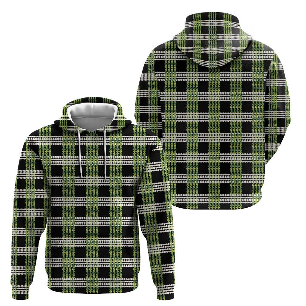 Aloha Hawaii Pakalana Pikake Lei Hoodie Palaka Inspired Hawaiian-plaid Black LT14 - Polynesian Pride