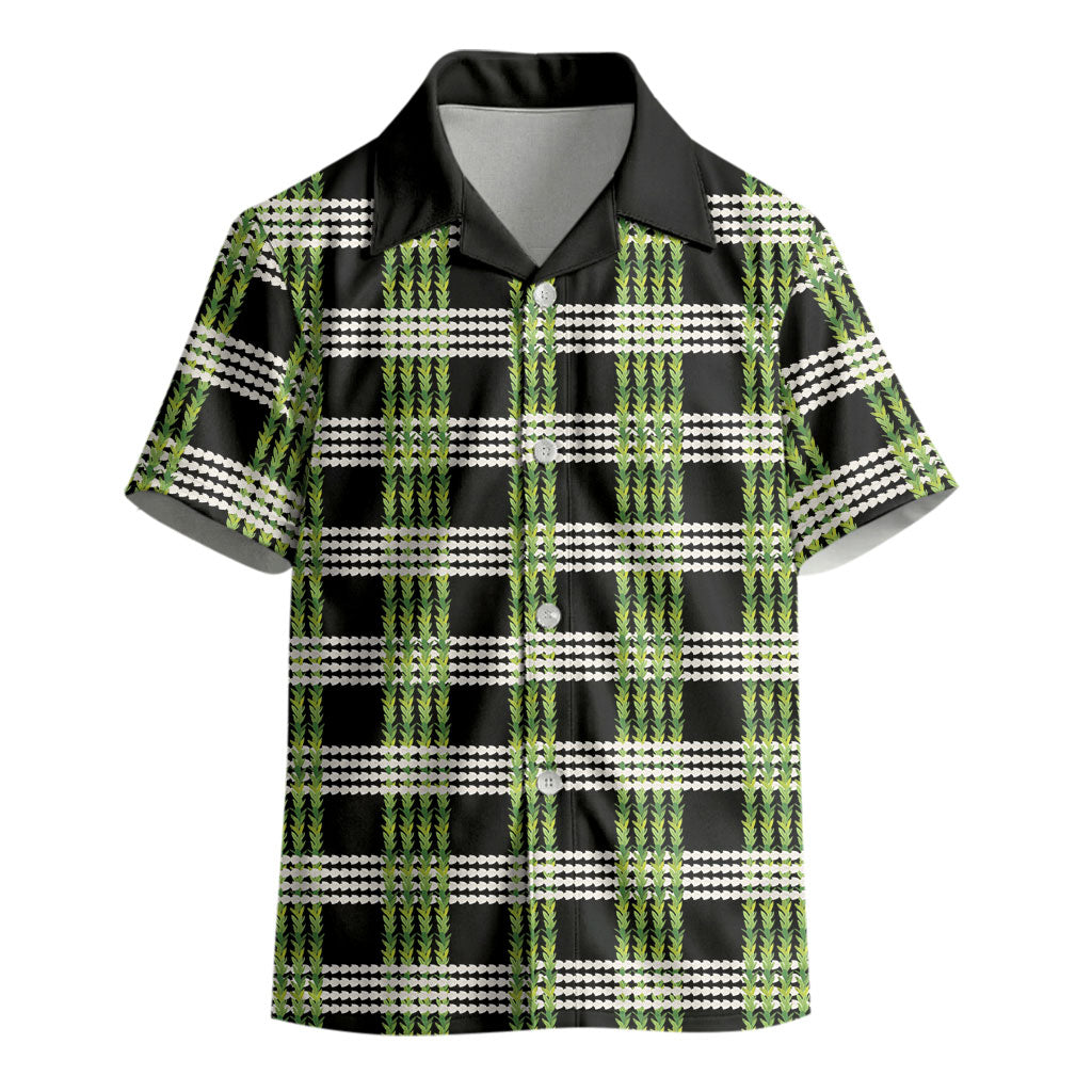 Aloha Hawaii Pakalana Pikake Lei Kid Hawaiian Shirt Palaka Inspired Hawaiian-plaid Black LT14 - Polynesian Pride