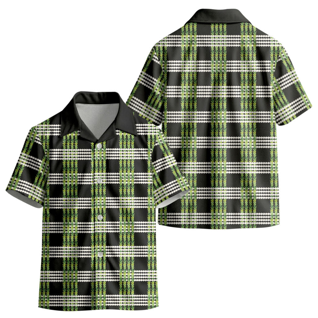 Aloha Hawaii Pakalana Pikake Lei Kid Hawaiian Shirt Palaka Inspired Hawaiian-plaid Black LT14 - Polynesian Pride