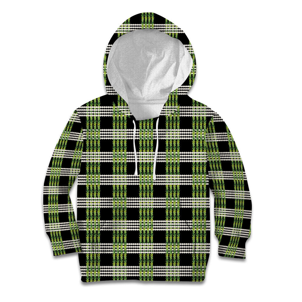 Aloha Hawaii Pakalana Pikake Lei Kid Hoodie Palaka Inspired Hawaiian-plaid Black LT14 Hoodie Black - Polynesian Pride