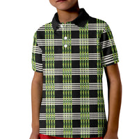 Aloha Hawaii Pakalana Pikake Lei Kid Polo Shirt Palaka Inspired Hawaiian-plaid Black LT14 Kid Black - Polynesian Pride
