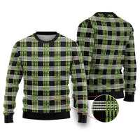 Aloha Hawaii Pakalana Pikake Lei Ugly Christmas Sweater Palaka Inspired Hawaiian-plaid Black LT14 Black - Polynesian Pride