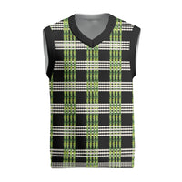 Aloha Hawaii Pakalana Pikake Lei Christmas Knitted V-Neck Vest Palaka Inspired Hawaiian-plaid Black LT14 Black - Polynesian Pride