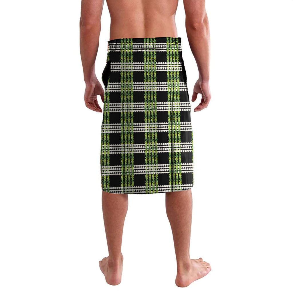 Aloha Hawaii Pakalana Pikake Lei Lavalava Palaka Inspired Hawaiian-plaid Black LT14 - Polynesian Pride