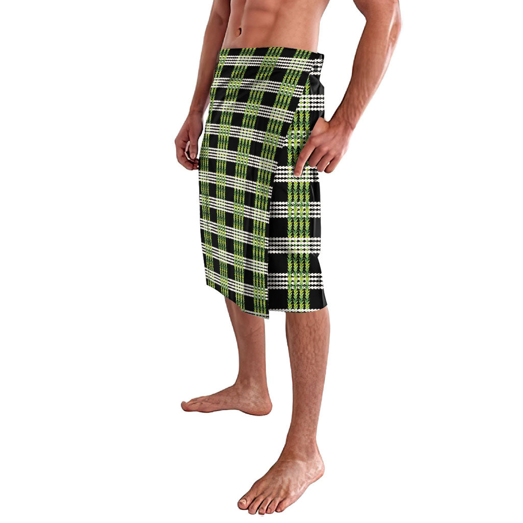 Aloha Hawaii Pakalana Pikake Lei Lavalava Palaka Inspired Hawaiian-plaid Black LT14 - Polynesian Pride