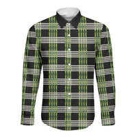 Aloha Hawaii Pakalana Pikake Lei Long Sleeve Button Shirt Palaka Inspired Hawaiian-plaid Black LT14 Unisex Black - Polynesian Pride