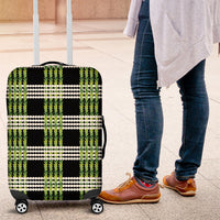 Aloha Hawaii Pakalana Pikake Lei Luggage Cover Palaka Inspired Hawaiian-plaid Black LT14 Black - Polynesian Pride