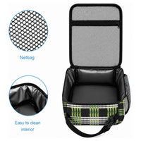 Aloha Hawaii Pakalana Pikake Lei Lunch Bag Palaka Inspired Hawaiian-plaid Black LT14 - Polynesian Pride