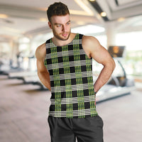 Aloha Hawaii Pakalana Pikake Lei Men Tank Top Palaka Inspired Hawaiian-plaid Black LT14 Black - Polynesian Pride