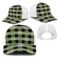 Aloha Hawaii Pakalana Pikake Lei Mesh Trucker Cap Palaka Inspired Hawaiian-plaid Black LT14 - Polynesian Pride