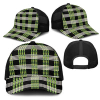 Aloha Hawaii Pakalana Pikake Lei Mesh Trucker Cap Palaka Inspired Hawaiian-plaid Black LT14 - Polynesian Pride