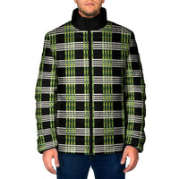 Aloha Hawaii Pakalana Pikake Lei Padded Jacket Palaka Inspired Hawaiian-plaid Black LT14 Men Black - Polynesian Pride