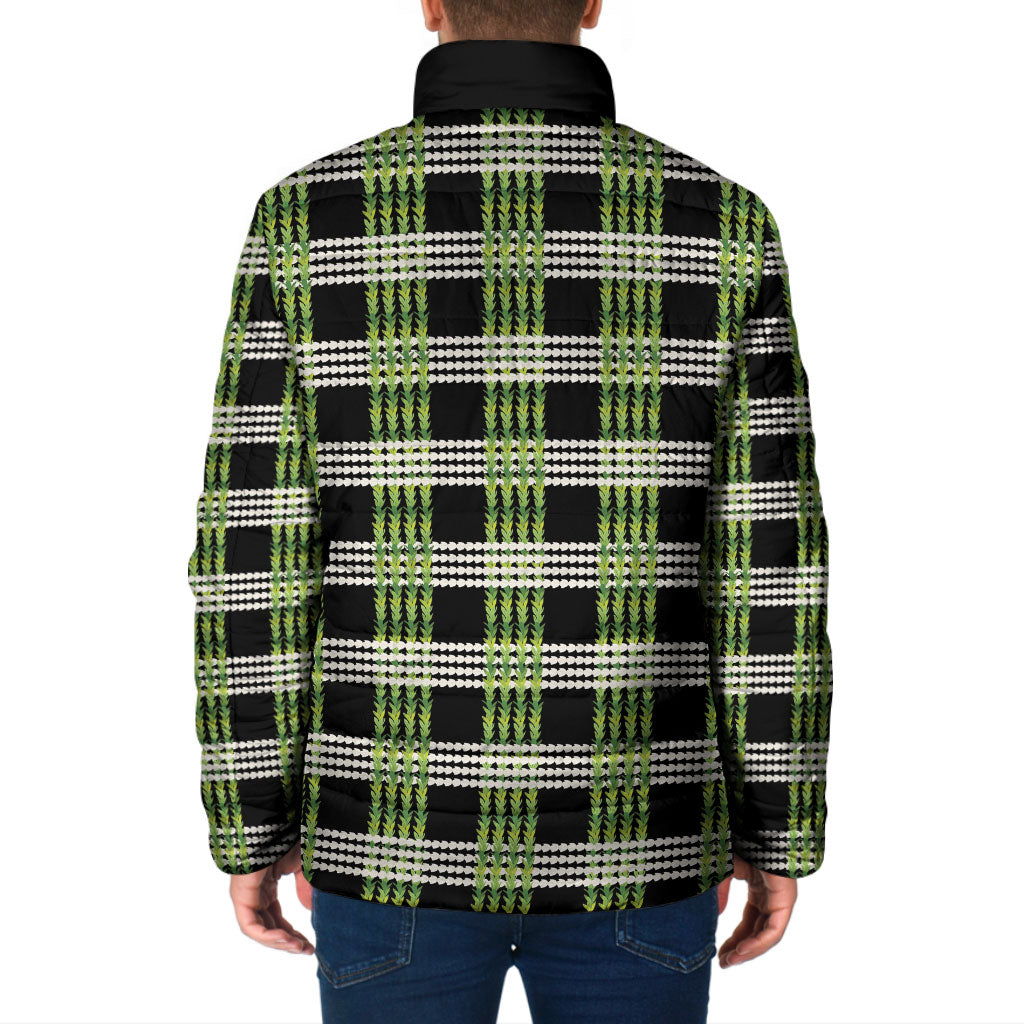 Aloha Hawaii Pakalana Pikake Lei Padded Jacket Palaka Inspired Hawaiian-plaid Black LT14 - Polynesian Pride