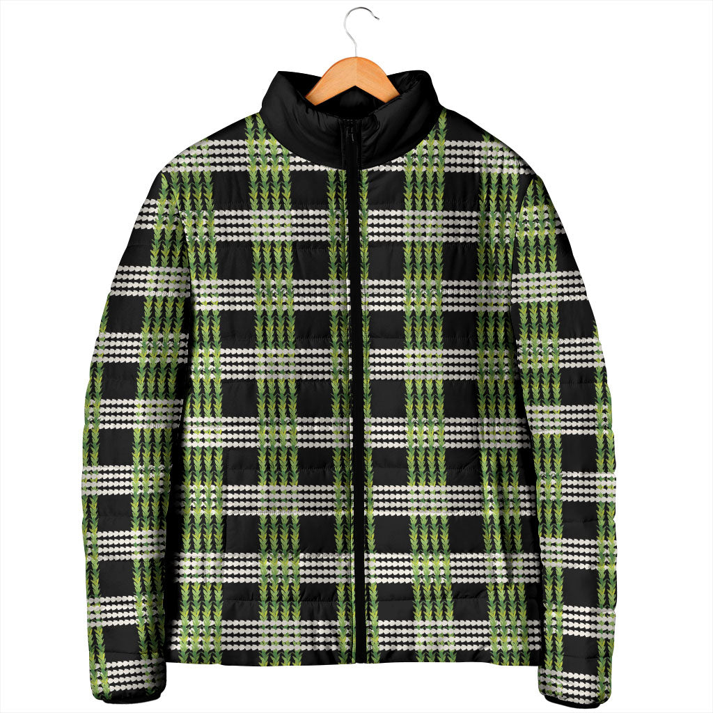 Aloha Hawaii Pakalana Pikake Lei Padded Jacket Palaka Inspired Hawaiian-plaid Black LT14 - Polynesian Pride