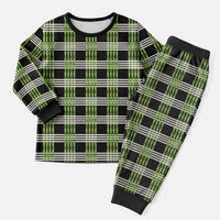 Aloha Hawaii Pakalana Pikake Lei Christmas Pajama Set Palaka Inspired Hawaiian-plaid Black LT14 Men Black - Polynesian Pride