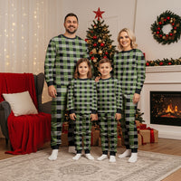 Aloha Hawaii Pakalana Pikake Lei Christmas Pajama Set Palaka Inspired Hawaiian-plaid Black LT14 - Polynesian Pride