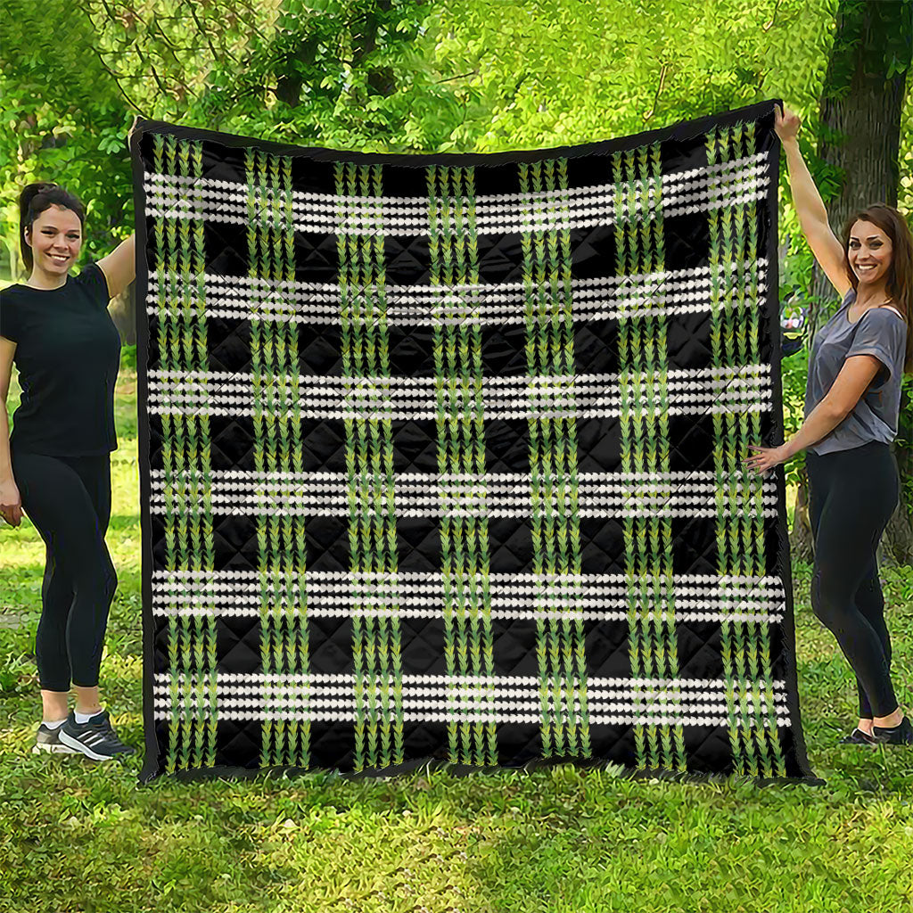 Aloha Hawaii Pakalana Pikake Lei Quilt Palaka Inspired Hawaiian-plaid Black LT14 - Polynesian Pride