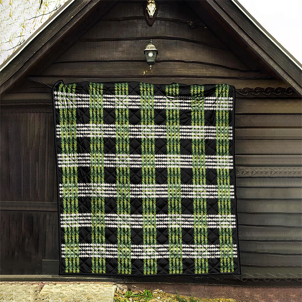 Aloha Hawaii Pakalana Pikake Lei Quilt Palaka Inspired Hawaiian-plaid Black LT14 - Polynesian Pride