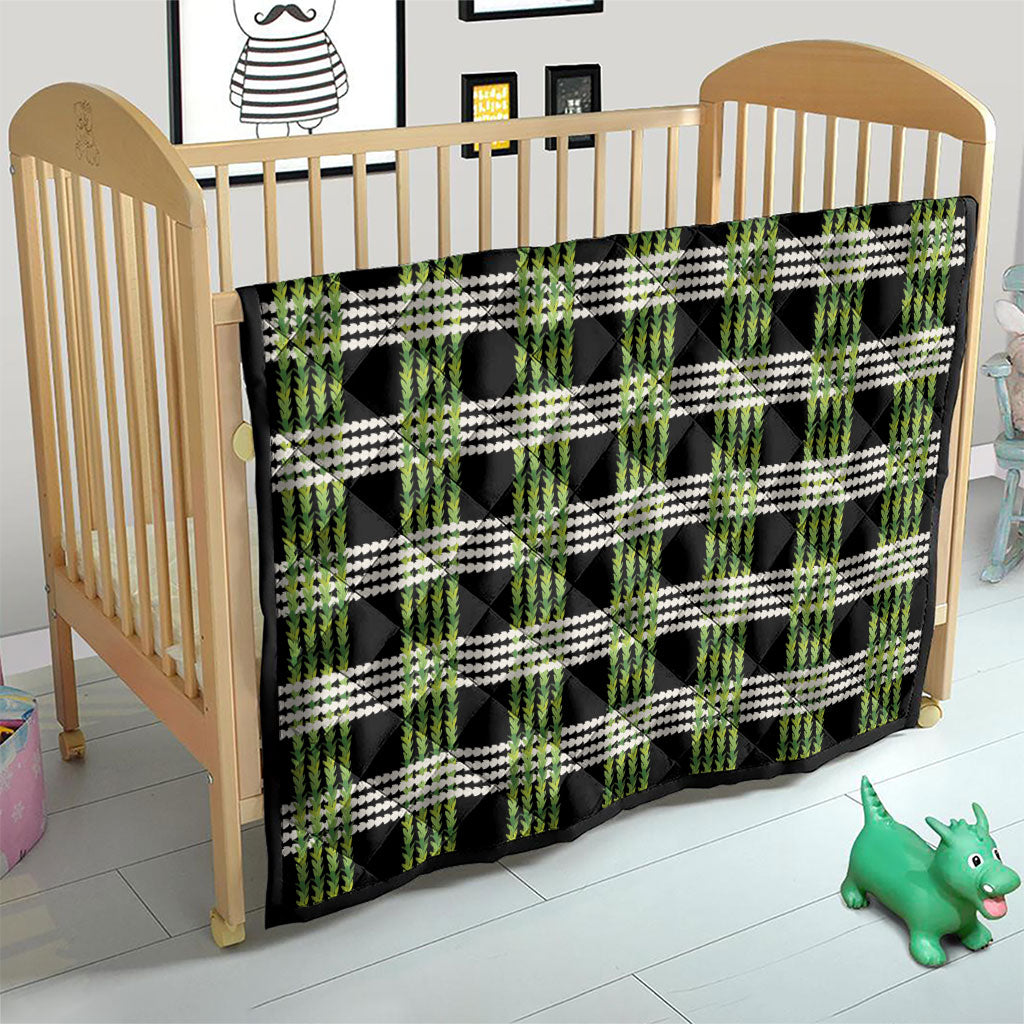 Aloha Hawaii Pakalana Pikake Lei Quilt Palaka Inspired Hawaiian-plaid Black LT14 - Polynesian Pride
