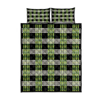 Aloha Hawaii Pakalana Pikake Lei Quilt Bed Set Palaka Inspired Hawaiian-plaid Black LT14 - Polynesian Pride