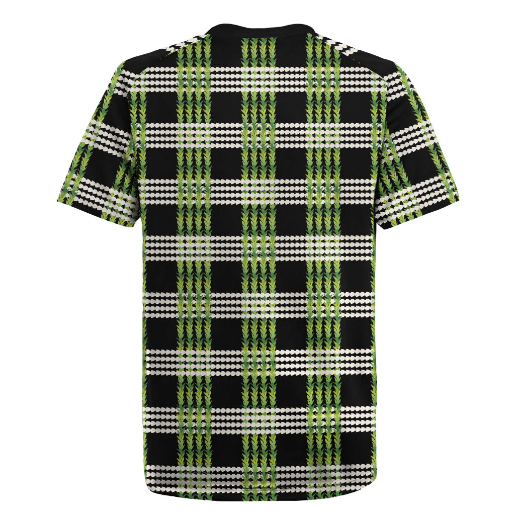 Aloha Hawaii Pakalana Pikake Lei Rugby Jersey Palaka Inspired Hawaiian-plaid Black LT14 - Polynesian Pride