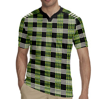 Aloha Hawaii Pakalana Pikake Lei Rugby Jersey Palaka Inspired Hawaiian-plaid Black LT14 - Polynesian Pride