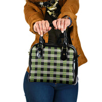 Aloha Hawaii Pakalana Pikake Lei Shoulder Handbag Palaka Inspired Hawaiian-plaid Black LT14 One Size Black - Polynesian Pride