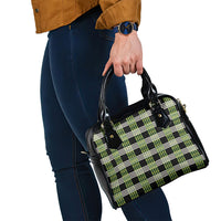 Aloha Hawaii Pakalana Pikake Lei Shoulder Handbag Palaka Inspired Hawaiian-plaid Black LT14 - Polynesian Pride