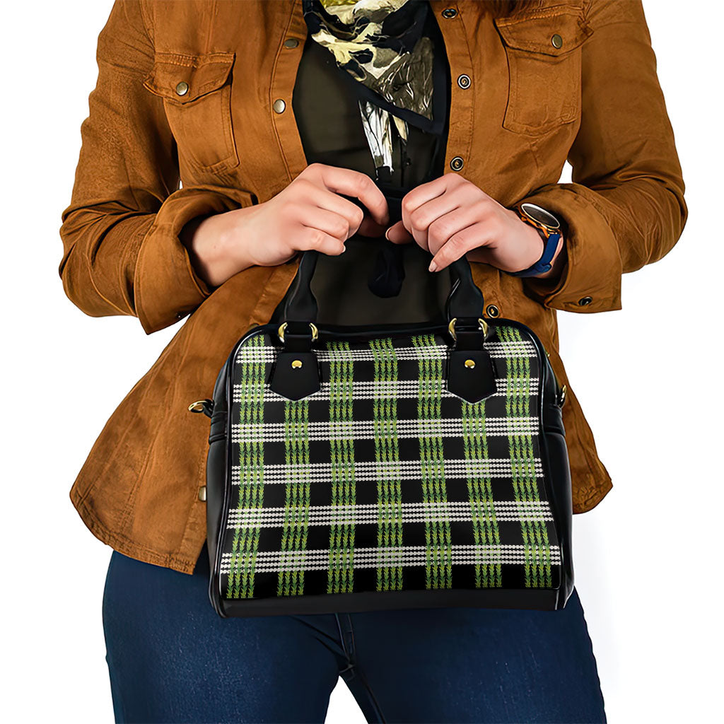 Aloha Hawaii Pakalana Pikake Lei Shoulder Handbag Palaka Inspired Hawaiian-plaid Black LT14 - Polynesian Pride