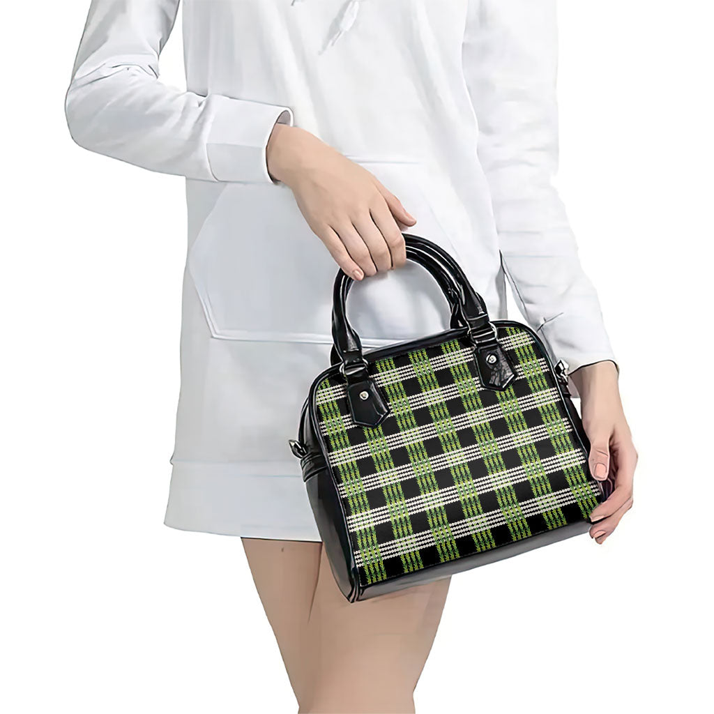 Aloha Hawaii Pakalana Pikake Lei Shoulder Handbag Palaka Inspired Hawaiian-plaid Black LT14 - Polynesian Pride