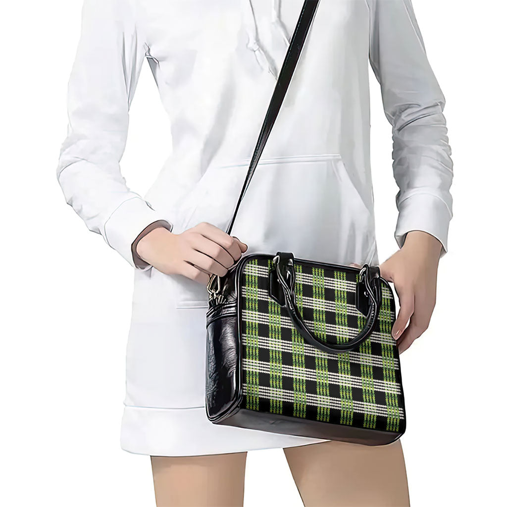 Aloha Hawaii Pakalana Pikake Lei Shoulder Handbag Palaka Inspired Hawaiian-plaid Black LT14 - Polynesian Pride