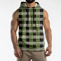 Aloha Hawaii Pakalana Pikake Lei Sleeveless Hoodie Palaka Inspired Hawaiian-plaid Black LT14 - Polynesian Pride