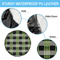 Aloha Hawaii Pakalana Pikake Lei Spare Tire Cover Palaka Inspired Hawaiian-plaid Black LT14 - Polynesian Pride
