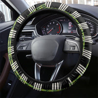 Aloha Hawaii Pakalana Pikake Lei Steering Wheel Cover Palaka Inspired Hawaiian-plaid Black LT14 - Polynesian Pride