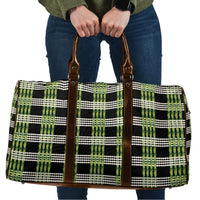 Aloha Hawaii Pakalana Pikake Lei Travel Bag Palaka Inspired Hawaiian-plaid Black LT14 Black - Polynesian Pride