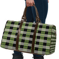 Aloha Hawaii Pakalana Pikake Lei Travel Bag Palaka Inspired Hawaiian-plaid Black LT14 - Polynesian Pride